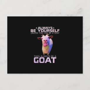 Colorful Funny Goat Gift Invitation Postcard