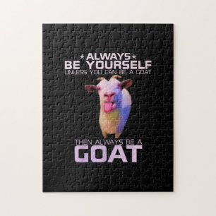 Colorful Funny Goat Gift Jigsaw Puzzle