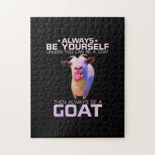 Colorful Funny Goat Gift Jigsaw Puzzle
