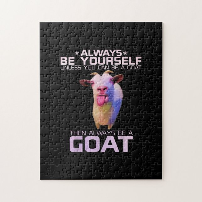 Colorful Funny Goat Gift Jigsaw Puzzle (Vertical)