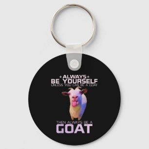 Colorful Funny Goat Gift Keychain