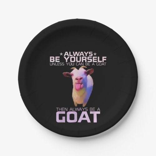 Colorful Funny Goat Gift Paper Plates