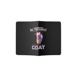 Colorful Funny Goat Gift Passport Holder