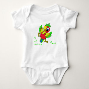 Colorful funny Parrot Baby Bodysuit