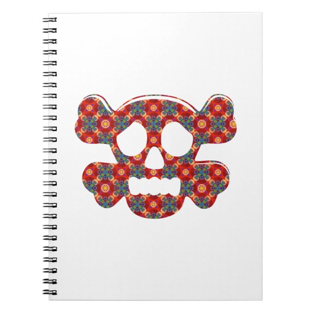 Colorful funny skull notebook (Front)