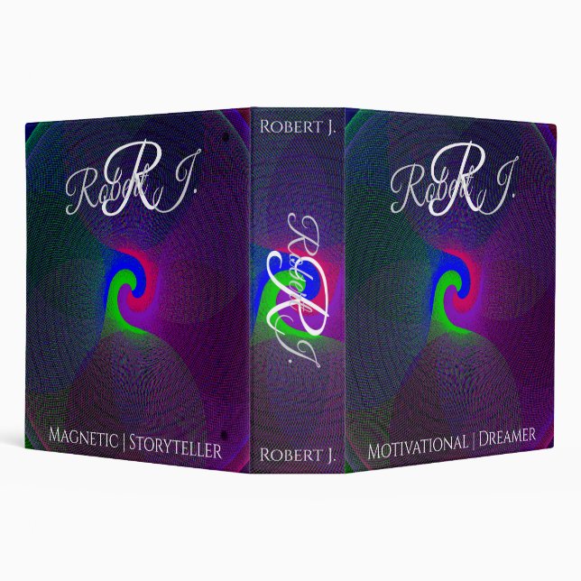 Colorful Fused Center Geometric Virtue Binder (Background)