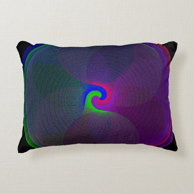Colorful Fused Geometric Accent Pillow (Front)