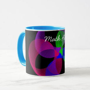 Colorful Fusion Geometric Math Art Coffee Mug