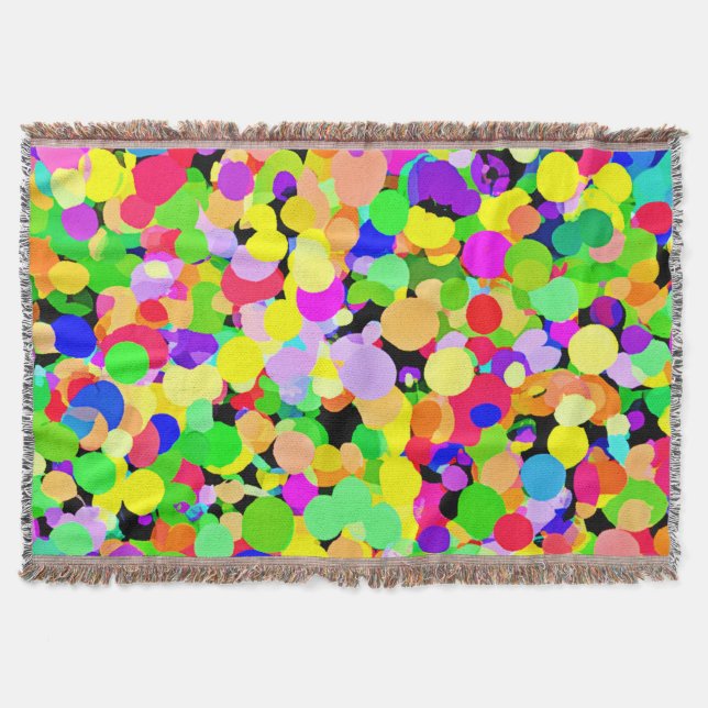 Colorful Fusion Pattern Design Throw Blanket (Front)