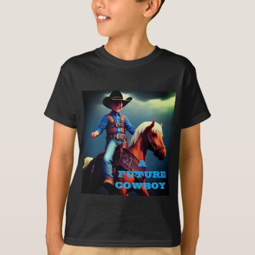 Colorful Future Cowboy Kids T_Shirt