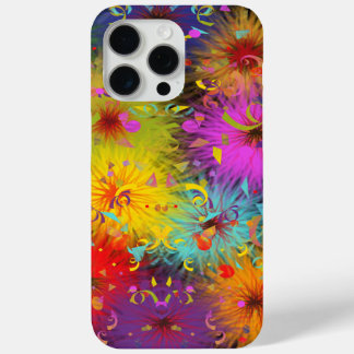 Colorful Fuzzy Splat and Confetti iPhone 15 Pro Max Case