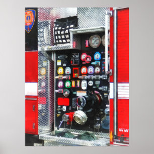 Colorful Gages on Fire Truck Poster