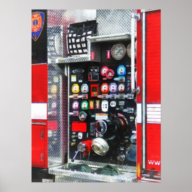 Colorful Gages on Fire Truck Poster (Front)