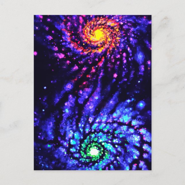 Colorful galaxies  postcard (Front)