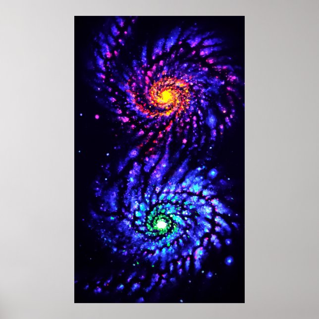 Colorful galaxies poster (Front)