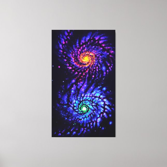 Colorful galaxies poster canvas print (Front)
