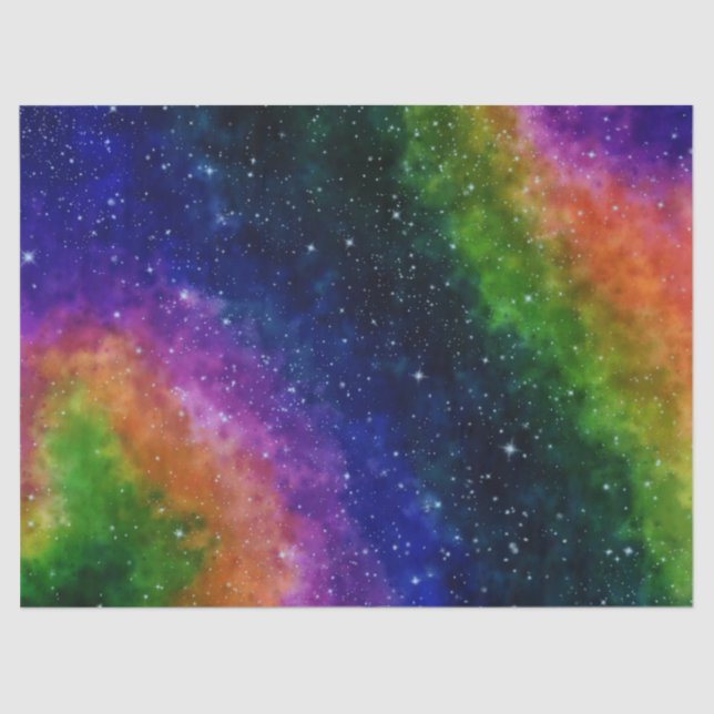 Colorful Galaxy Birthday Party Tissue Paper (Front)