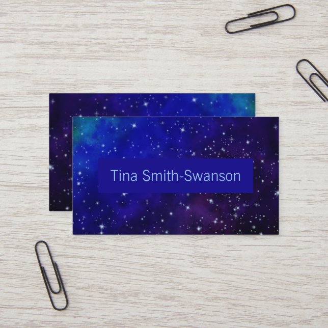 Colorful Galaxy Business Card (Front/Back In Situ)