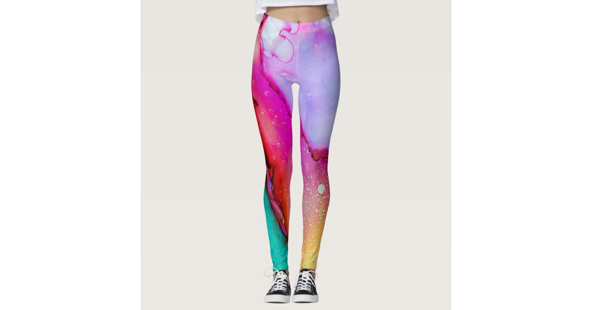 Colorful Galaxy Leggings | Zazzle