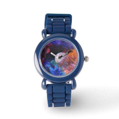 Colorful Galaxy Outer Space Painting Cool Kids  Watch