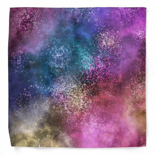 Colorful Galaxy Pattern Bandana (Front)