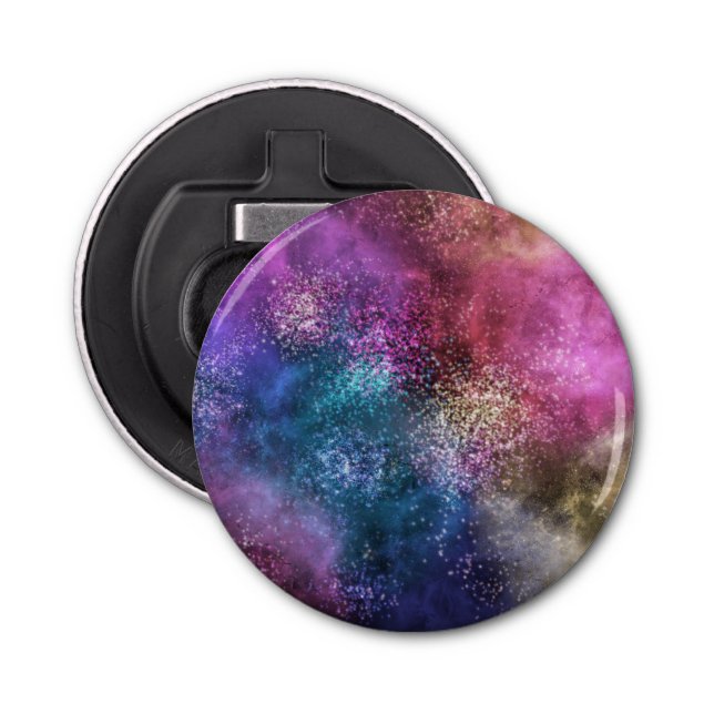 Colorful Galaxy Pattern Bottle Opener (Front)