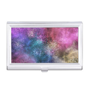 Colorful Galaxy Pattern Business Card Case