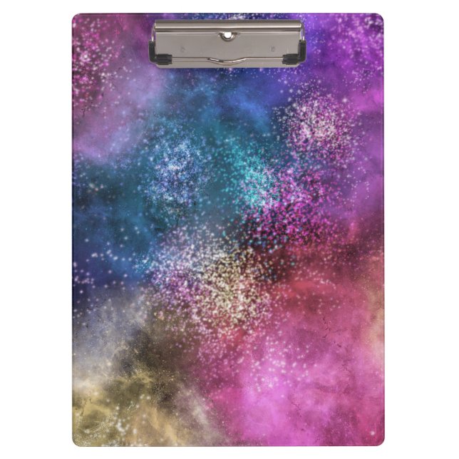 Colorful Galaxy Pattern Clipboard (Front)