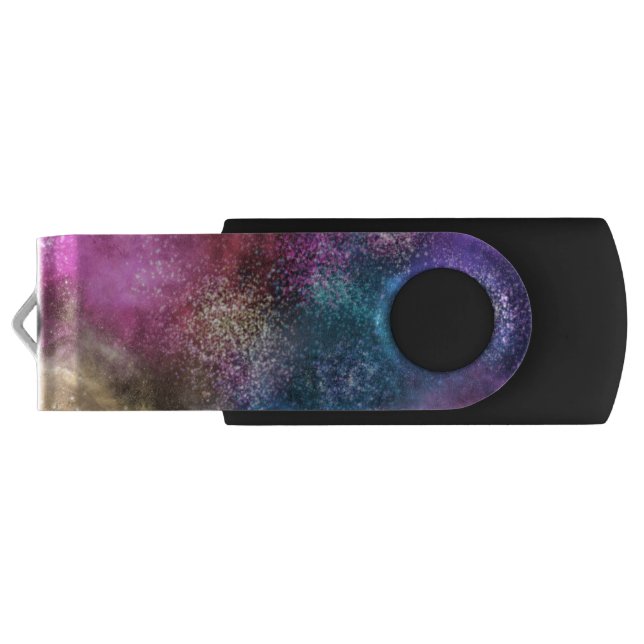 Colorful Galaxy Pattern Flash Drive (Back)