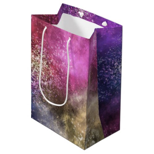 Colorful Galaxy Pattern Medium Gift Bag