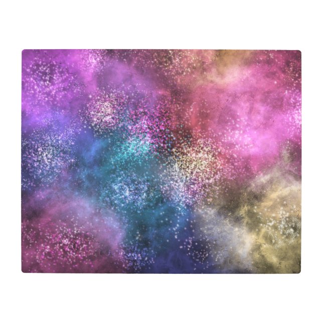 Colorful Galaxy Pattern Metal Print (Front)