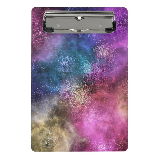 Colorful Galaxy Pattern Mini Clipboard (Front)