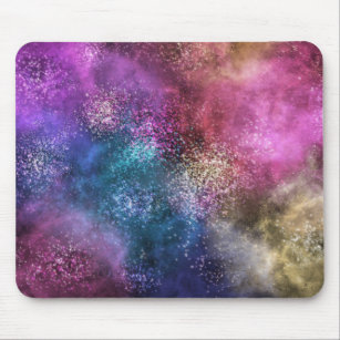 Colorful Galaxy Pattern Mouse Pad