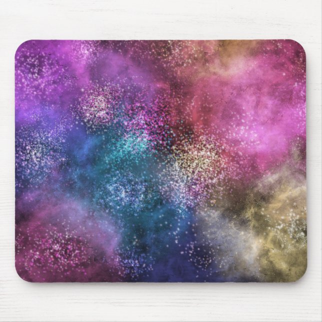 Colorful Galaxy Pattern Mouse Pad (Front)