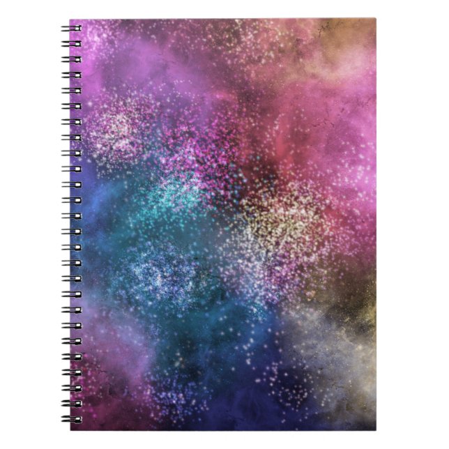 Colorful Galaxy Pattern Notebook (Front)