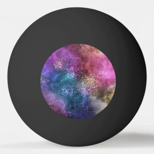 Colorful Galaxy Pattern Ping Pong Ball