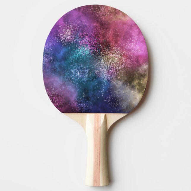Colorful Galaxy Pattern Ping Pong Paddle (Front)