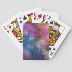 Colorful Galaxy Pattern Poker Cards