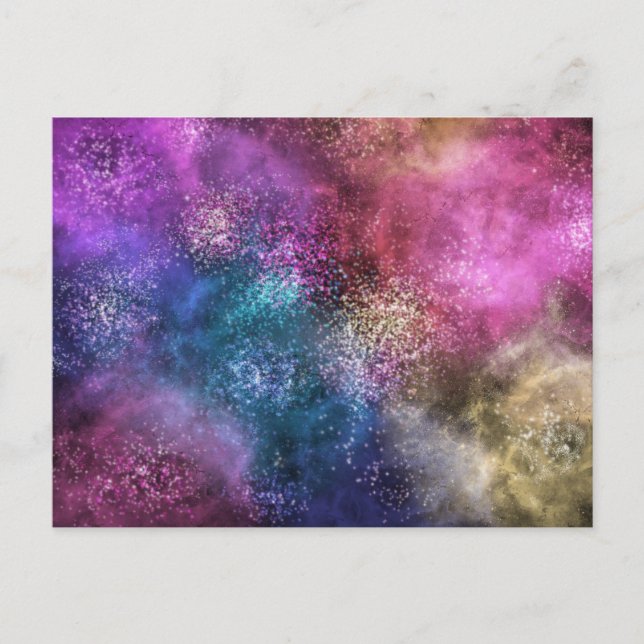 Colorful Galaxy Pattern Postcard (Front)