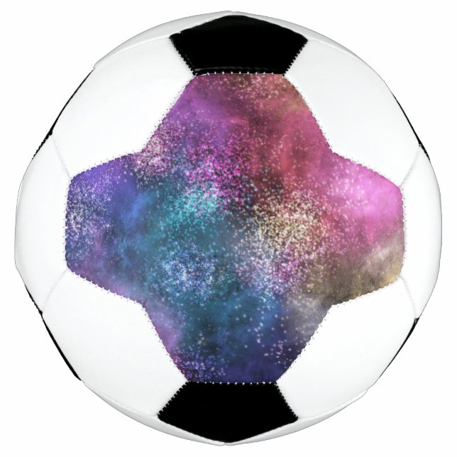 Colorful Galaxy Pattern Soccer Ball (Front)
