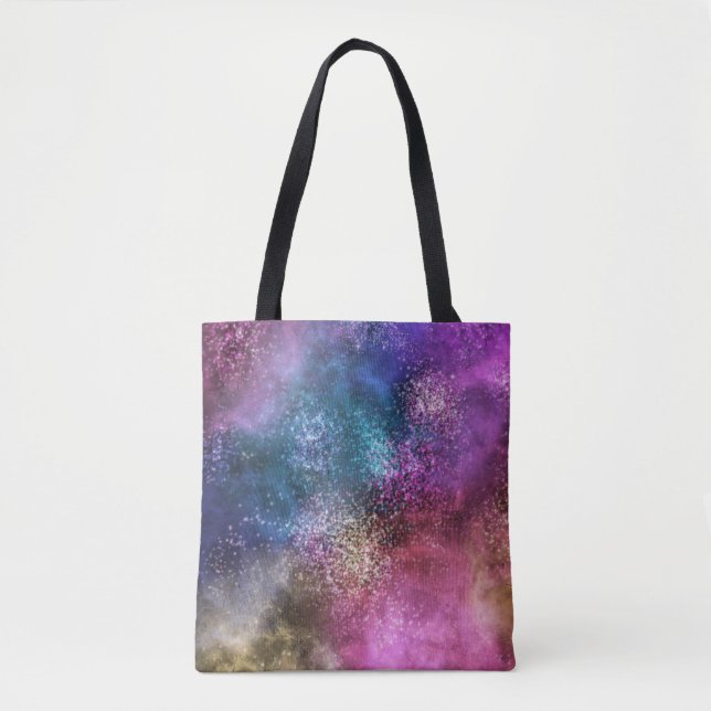 Colorful Galaxy Pattern Tote Bag (Front)