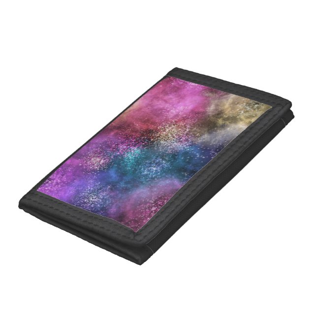 Colorful Galaxy Pattern Trifold Wallet (Bottom)