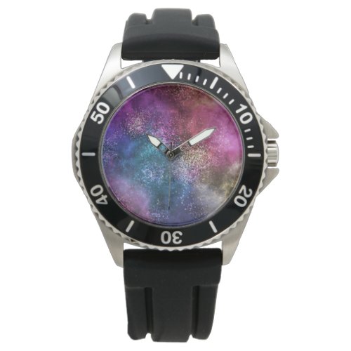 Colorful Galaxy Pattern Watch