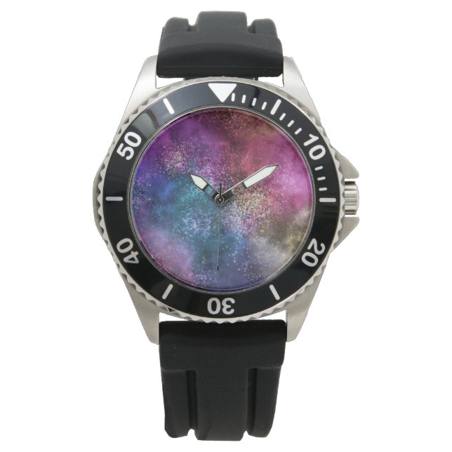 Colorful Galaxy Pattern Watch (Front)