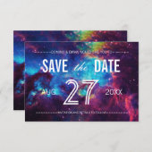 Colorful Galaxy Save the Date (Front/Back)