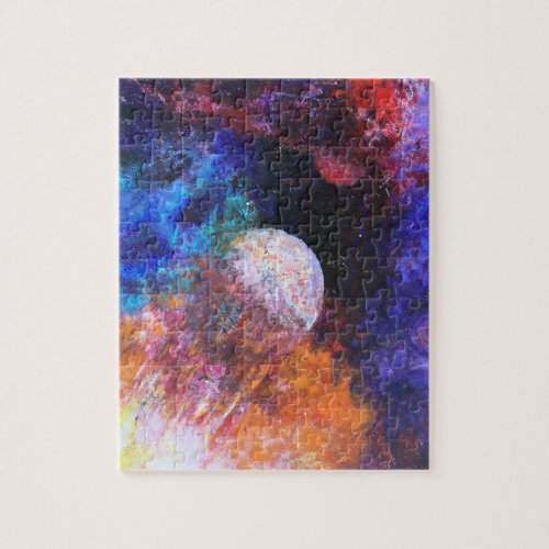 Colorful Galaxy Space Painting Cool   Jigsaw Puzzle