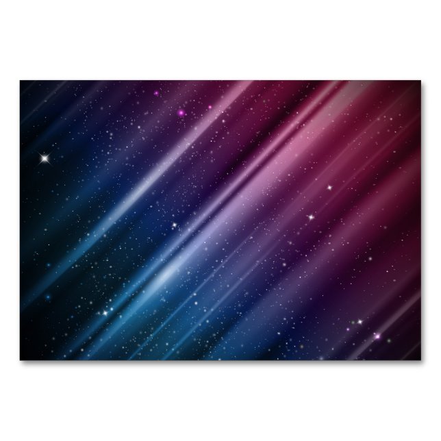 Colorful galaxy table number (Front)