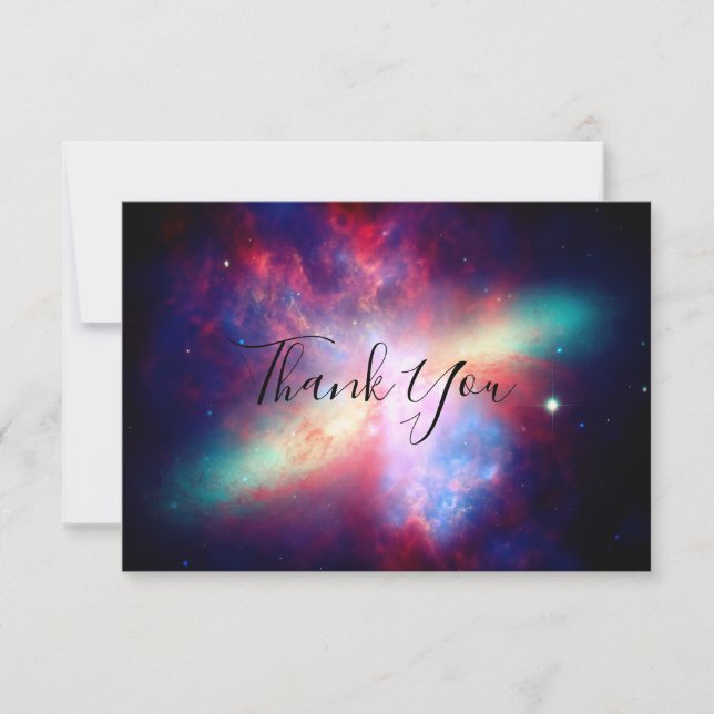 Colorful Galaxy Thank You Card (Front)