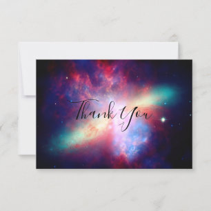 Colorful Galaxy Thank You Card
