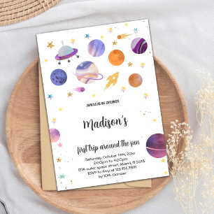 Colorful Galaxy Theme for Kids Invitation